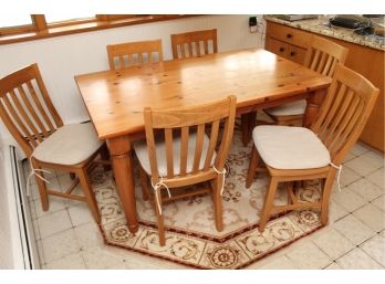 Pottery Barn Table With 6 Chairs 60 X 35 1/2 X 30