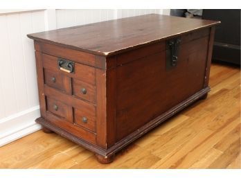 Bedside Blanket Chest (Top Has Wear, View Photos)  38 X 18 1/2 X 18