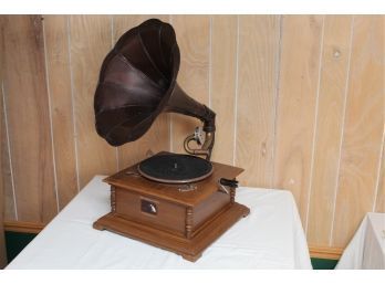 'His Master's Voice' Gramophone Record Player (See Details)