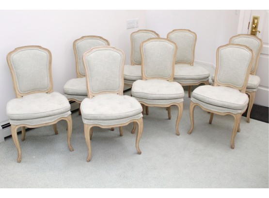 Eight Custom Upholstered Dining Room Chairs