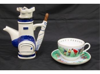 Ceramic Golf Club Tea Pot