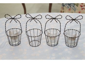 Four Wire Basket Candle Votives