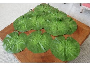 Funky Green Lily Placemats With Attached Napkin Rings
