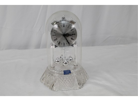Godinger Crystal Clock With Glass Dome