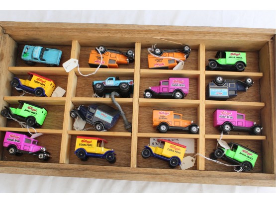 Group Of Matchbox Toy Cars With Kelloggs Trucks -1