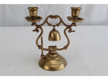 Brass Candelabra With Bell