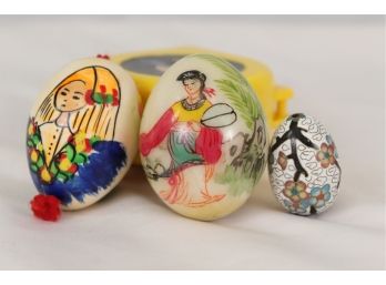 Trio Of Decorative Eggs