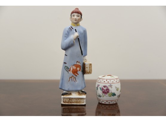 Asian Figurine With Jar