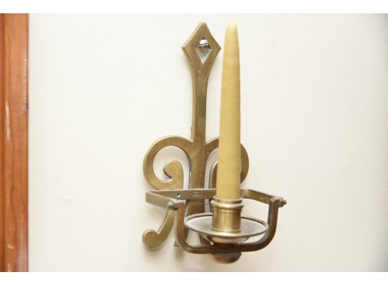 Brass Wall And Tabletop Candle Sconce