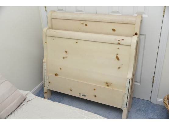 Stanley Furniture Ashed Pine Twin Bed Head Board, Foot Board, Rails