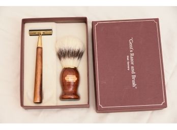 Vintage Gents Razor And Brush Set Made In West Germany