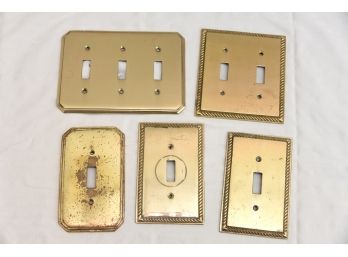 Assortment Of Brass Switch Plates