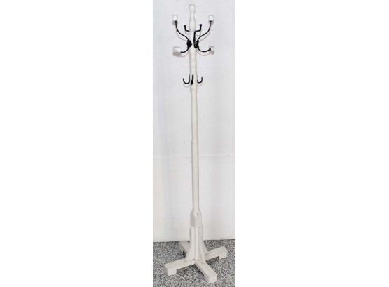 White Coat Rack 65 1/2 Inches Tall