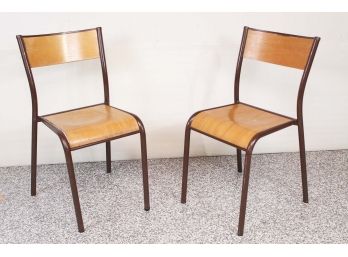 Pair Of Vintage Mullca 510 Dining Chairs Retail $300 16 X 18 1/2 X 32