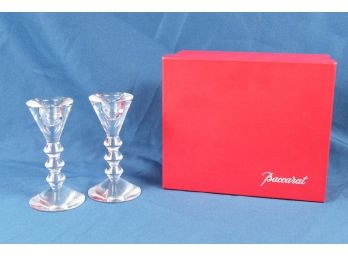 Baccarat Crystal Candle Holders
