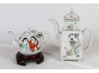 Hand Painted Asian Tea & Coffee Pots