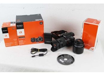 Sony Alpha 33 Camera With Charger & Lenses