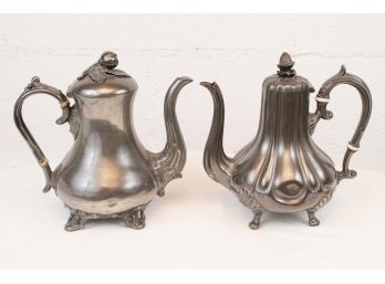 Two Pewter Coffee Pots
