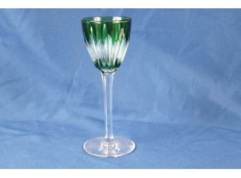 Emerald Green Crystal Wine Glass