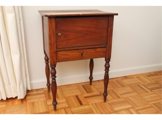 Small Antique Side Table Cabinet 19 X 14 X 27