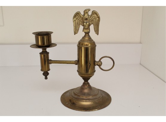 Brass Candle Holder With Eagle Finial