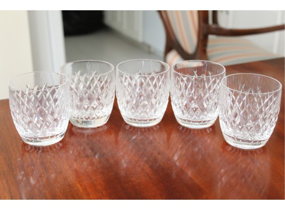 Set Of 5 Waterford Crystal Drinking Glasses