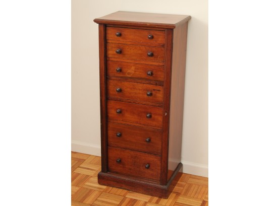 Seven-Drawer Tall Thin Chest Of Drawers 19 X 14 X 42