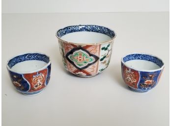 Three Japanese Porcelain Finger Bowls