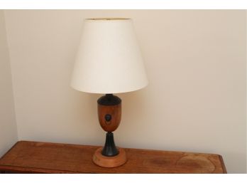 Lion Head Handle Wooden Table Lamp 24' Tall