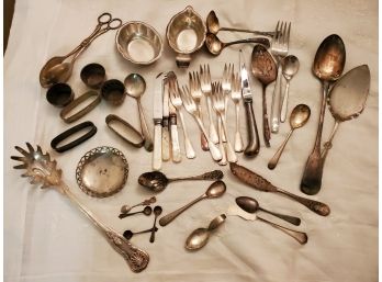 Large Collection Of Sterling And Silverplate Items