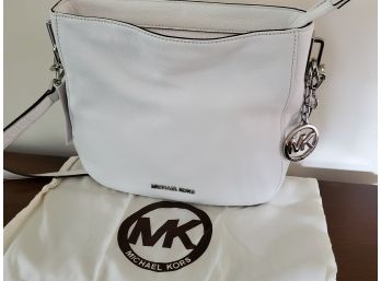 Michael Kors White Leather Handbag New With Dust Bag