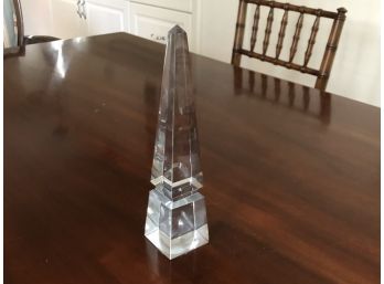 Baccarat Crystal Louxor Obelisk Figurine 10” Tall