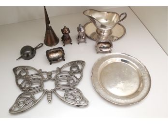 Assortment Of Silver Plated Serving Pieces