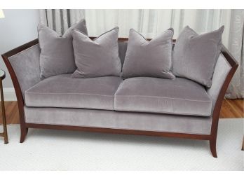 Hickory Chair Suede Sofa 71 X 35 X 36