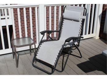 Outdoor Lounge Chair With Side Table
