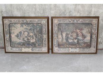 Pair Of Charles Le Brun 17th Century Etching Reprints 19 1/2 X 16