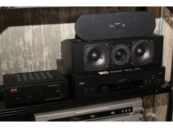 ADCOM Speaker Selector, Creative & Atlantic Speakers, RCA VHS Player (Untested)