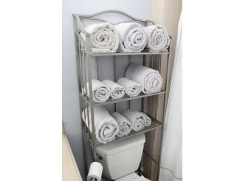 Towel Rack (3) Shelf Unit (Towels Not Included) - 24 X 12 X 67