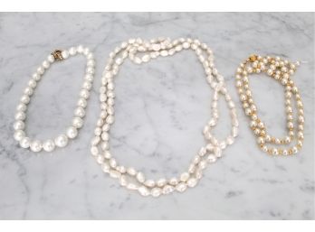 Assortment Of Faux Pearl Necklaces -18
