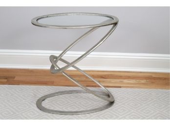 Geometric Oval Accent Side Table 19 X 12 X 22