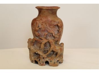 Finely Carved Chinese Soapstone Vase
