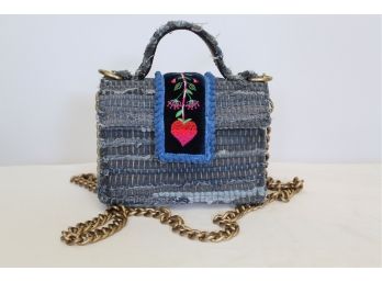 Unique Blue Tweed Kooreloo Handbag