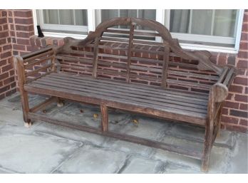 Large Outdoor Wooden Bench - 75 X 21 X 40 1/2