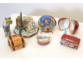 Rochard Limoges Boxes Including Eiffel Tower, NYC, Statue Of Liberty & Other Landmarks!