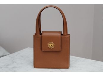 Authentic Bvlgari Brown Leather Handbag