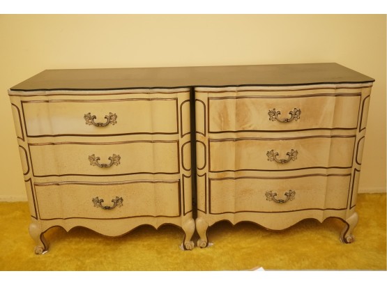 Louis XV Provincial Style Double Chest Of Drawers 58 X 19 X 30