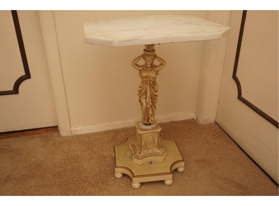 Gorgeous Marble Top Side Table 18 X 18 X 25