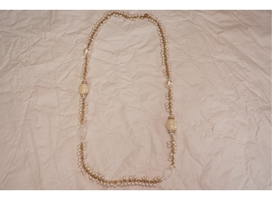 Faux Pearl Beaded Necklace By Lydell NYC