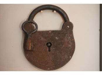 Cast Iron Lock And Key Wall Art 9 X 10