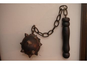 Vintage Ball And Chain Wood Flail